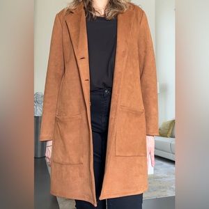 Trench coat microfiber “suede” look size Medium ready for Fall